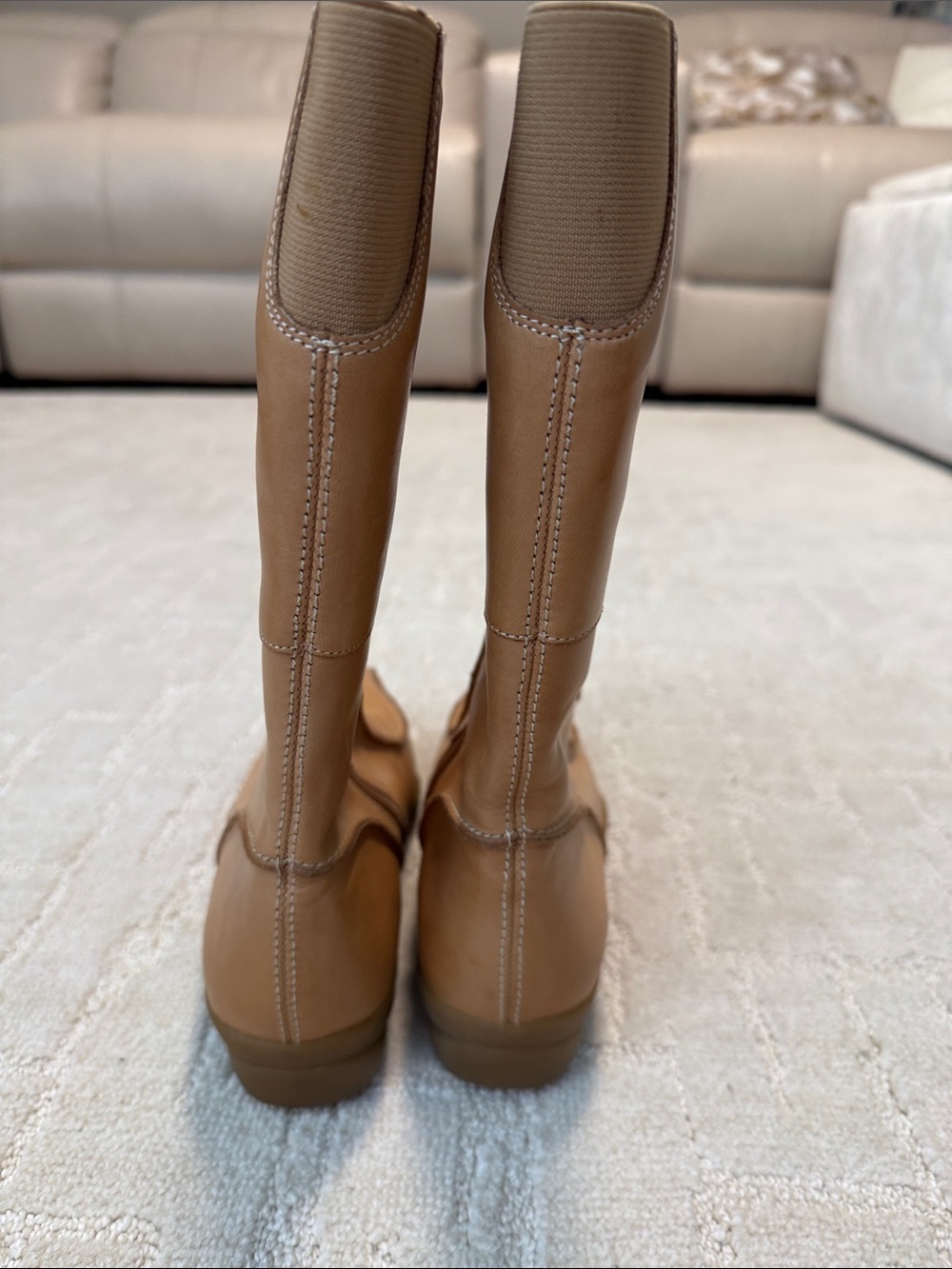 Kenneth Cole Reaction Tan Leather Knee Boots - Picture 3 of 8